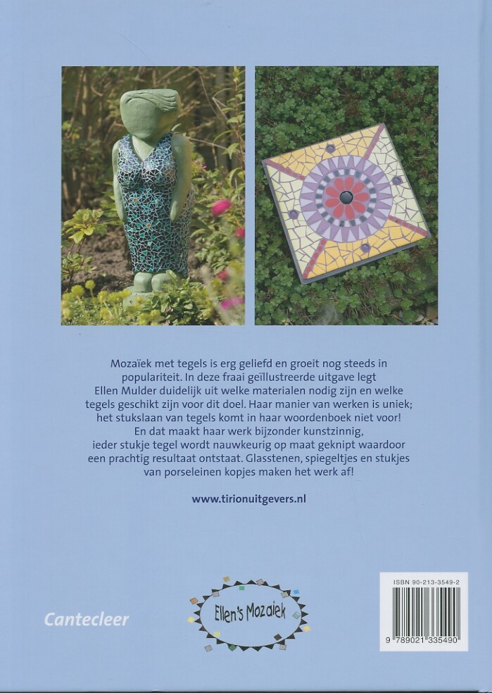 Kunstig mozaiek met tegels achterkant