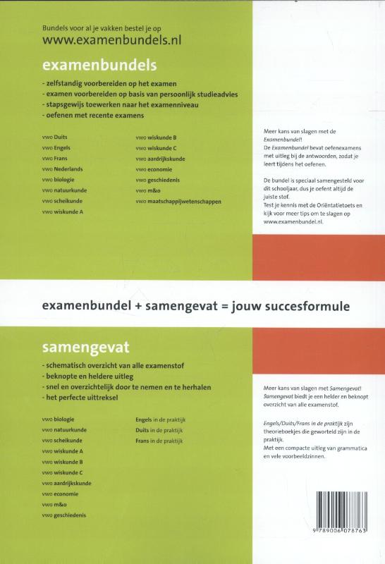 Samengevat / Vwo Biologie Samengevat / Vwo Biologie achterkant