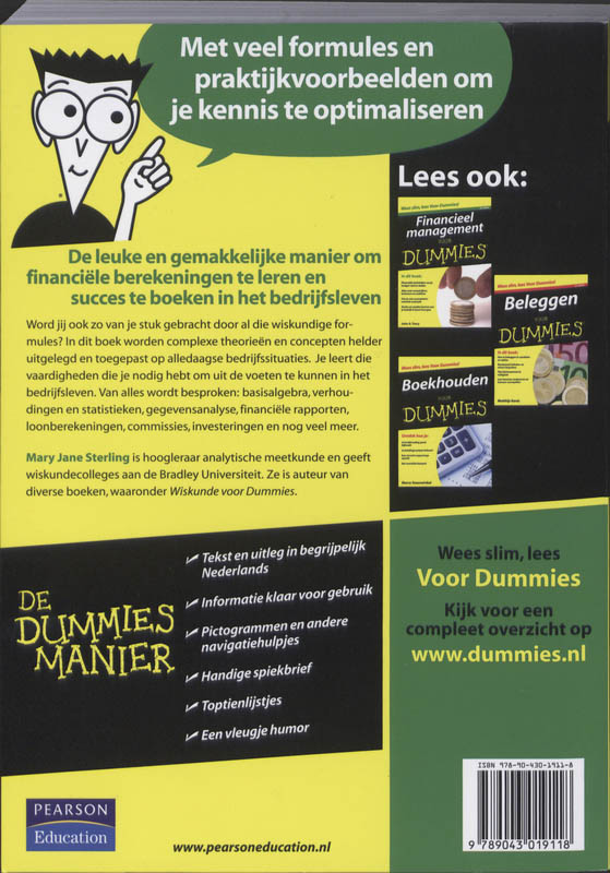 Bedrijfsrekenen voor Dummies / Voor Dummies achterkant
