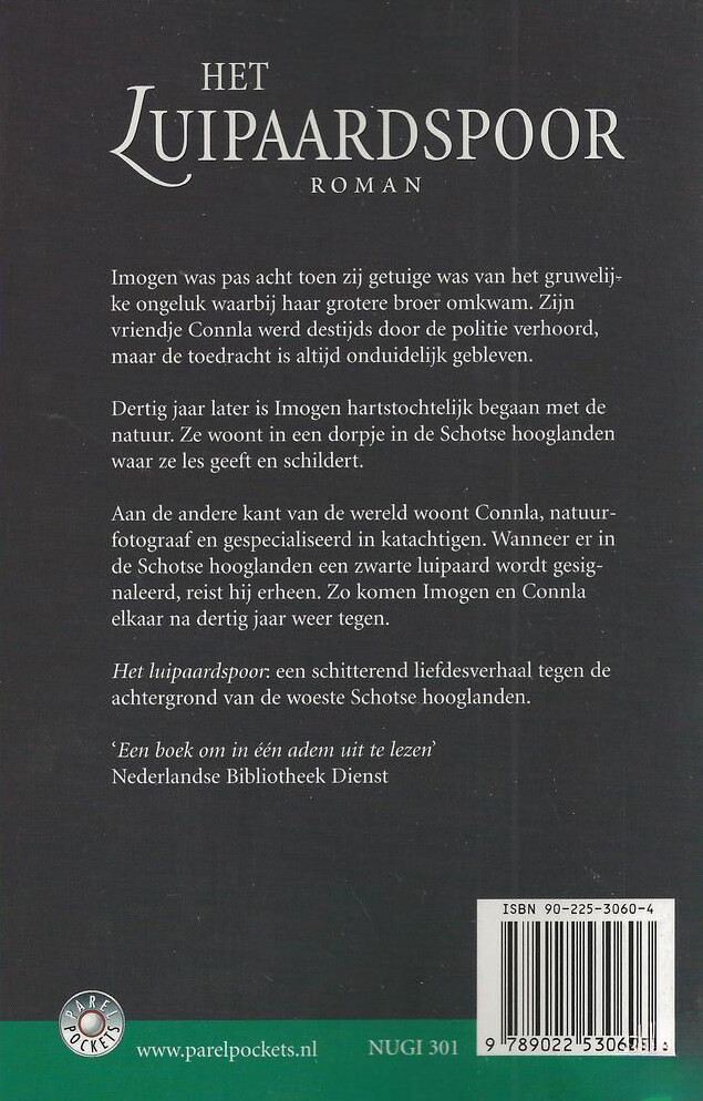 Het luipaardspoor / Parel pockets achterkant