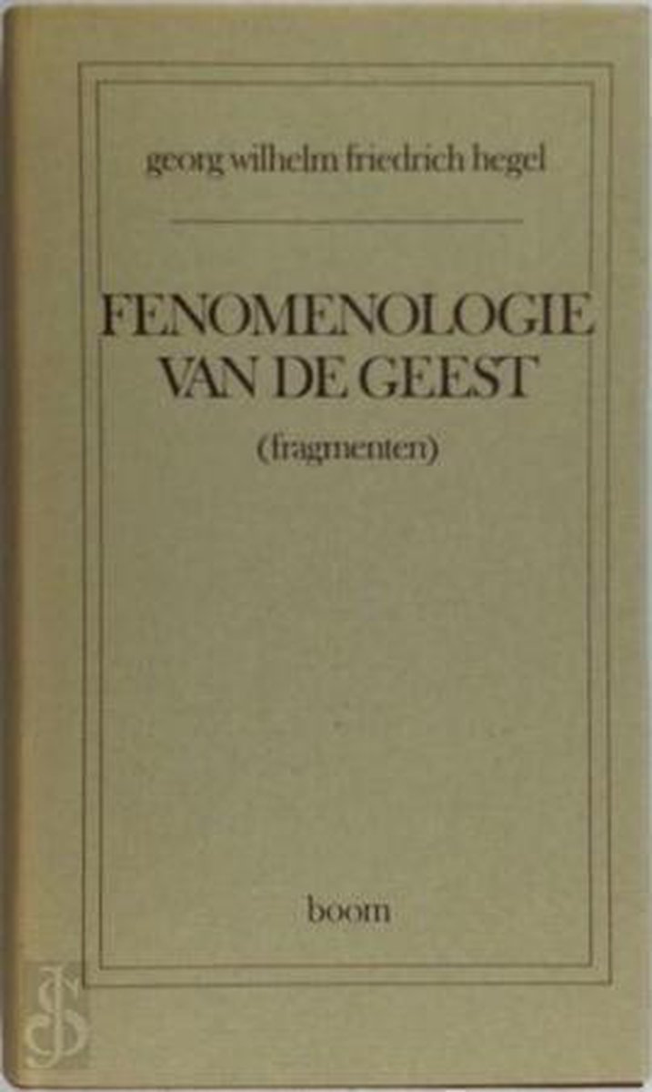 Fenomenologie van de geest (bk) (gb)