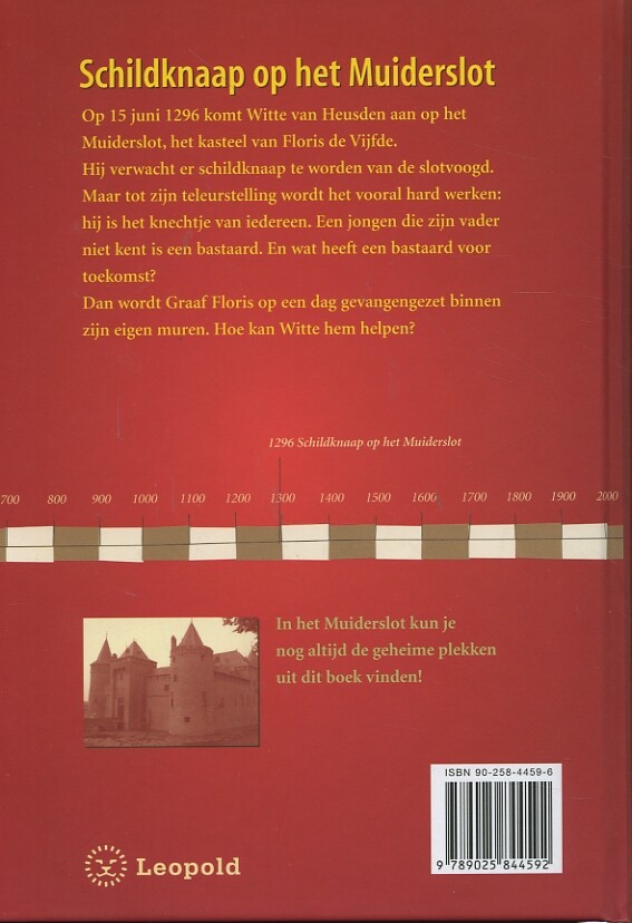 Schildknaap op het Muiderslot achterkant