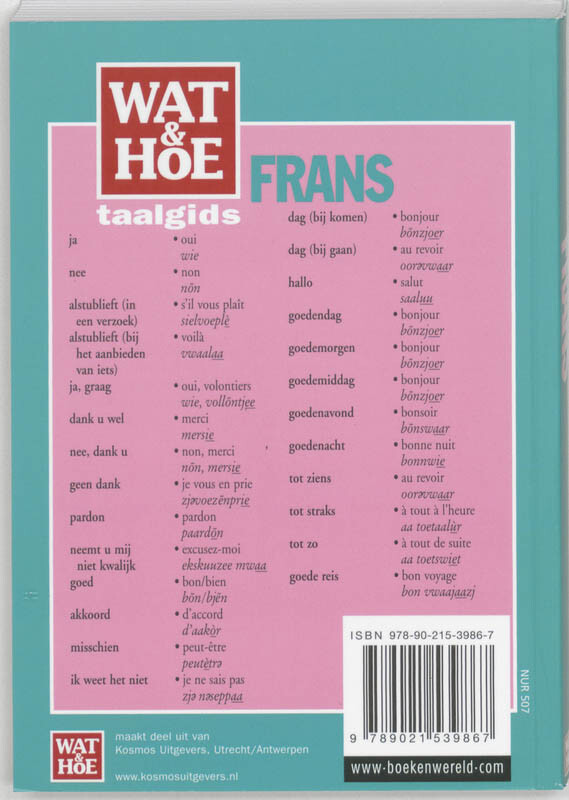 Wat & Hoe taalgids Frans / Wat & Hoe taalgids achterkant