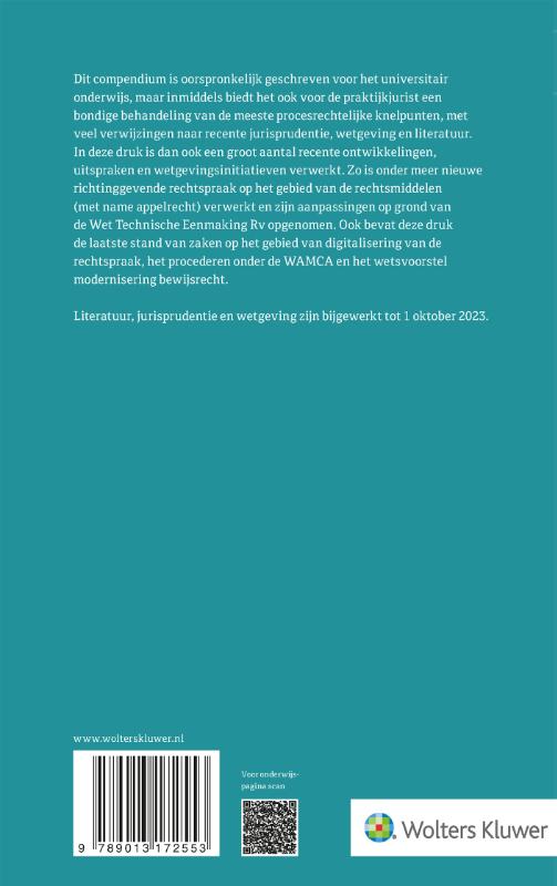 Compendium van het burgerlijk procesrecht achterkant