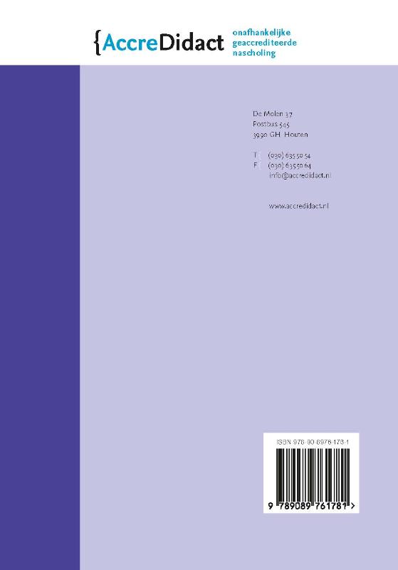 Risicoschatting bij cariësdiagnostiek en -behandeling gebaseerd op risicoschatting / AccreDidact / TA2015-1 achterkant