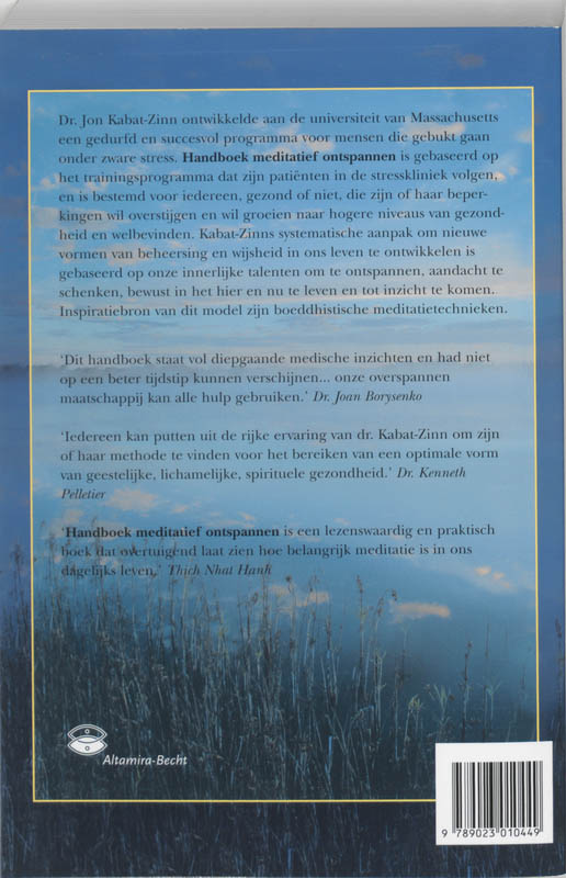 Handboek medidatief ontspannen Handboek medidatief ontspannen achterkant