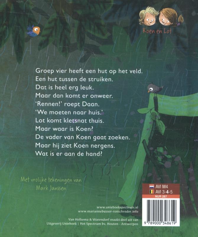 De hut van groep 4 / Koen en Lot / 7 achterkant