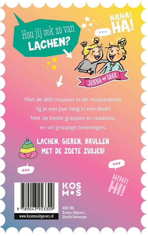 De Zoete Zusjes moppenboek / De Zoete Zusjes achterkant