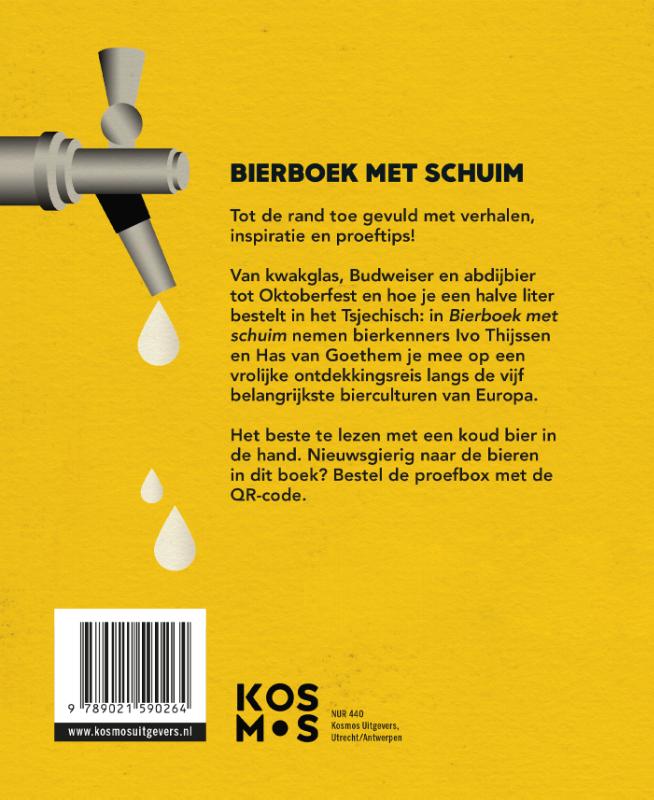 Bierboek met schuim Bierboek met schuim achterkant
