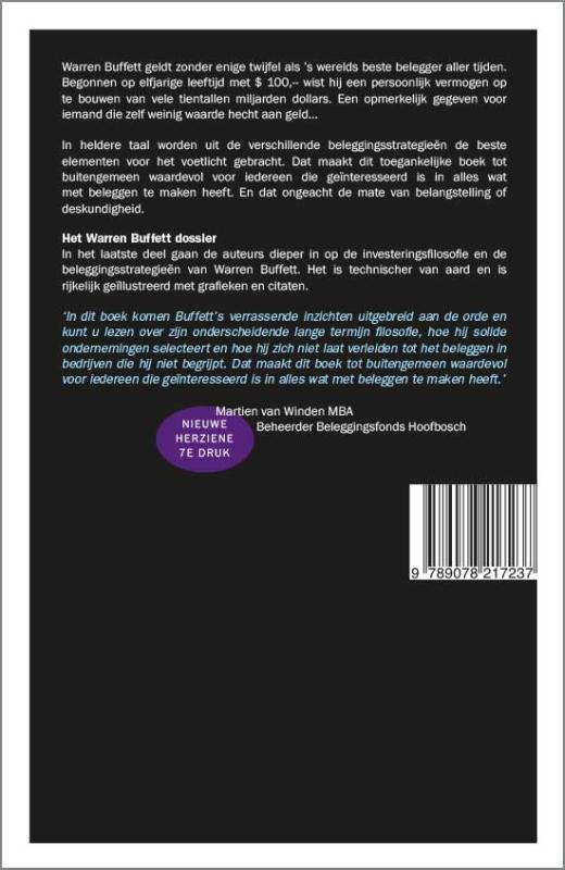 Leer beleggen als Warren Buffett Leer beleggen als Warren Buffett achterkant