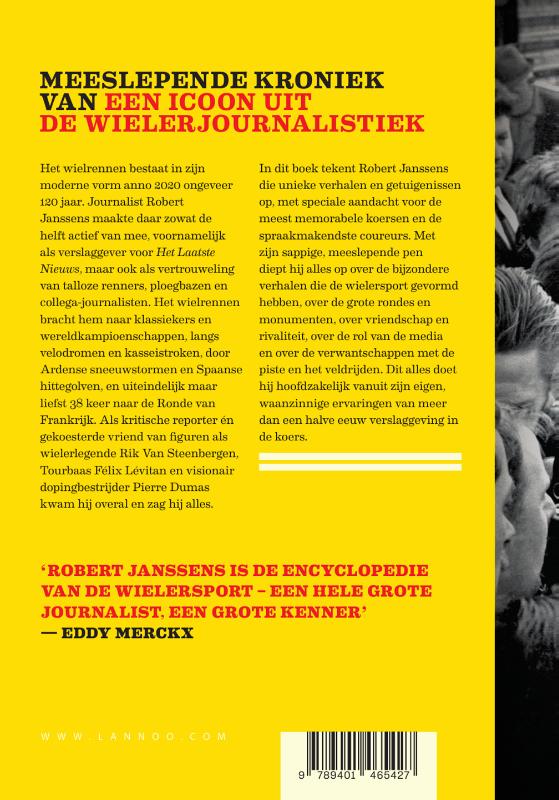 Van koersen en coureurs achterkant