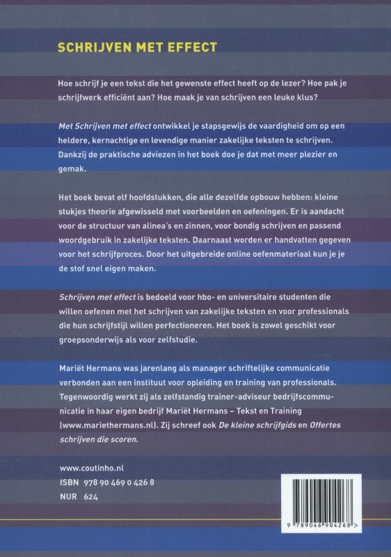 Schrijven met effect Schrijven met effect achterkant