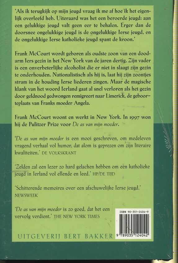 De as van mijn moeder De as van mijn moeder achterkant