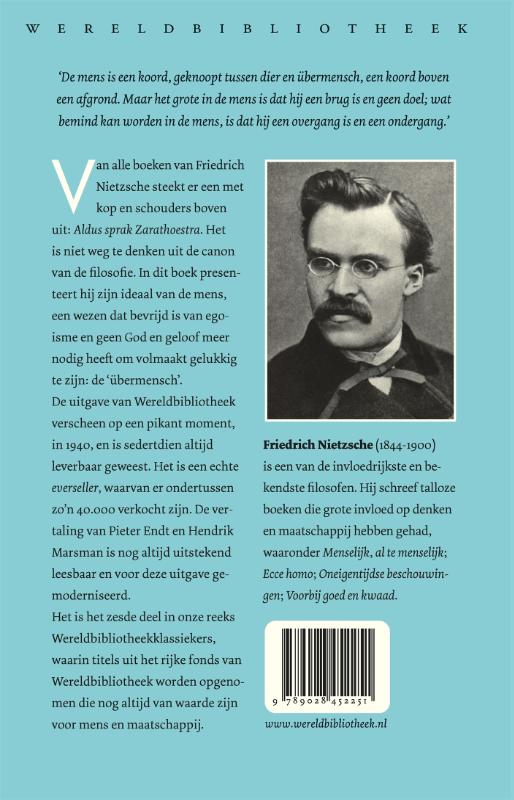 Aldus sprak Zarathoestra / Wereldbibliotheekklassiekers / 6 achterkant