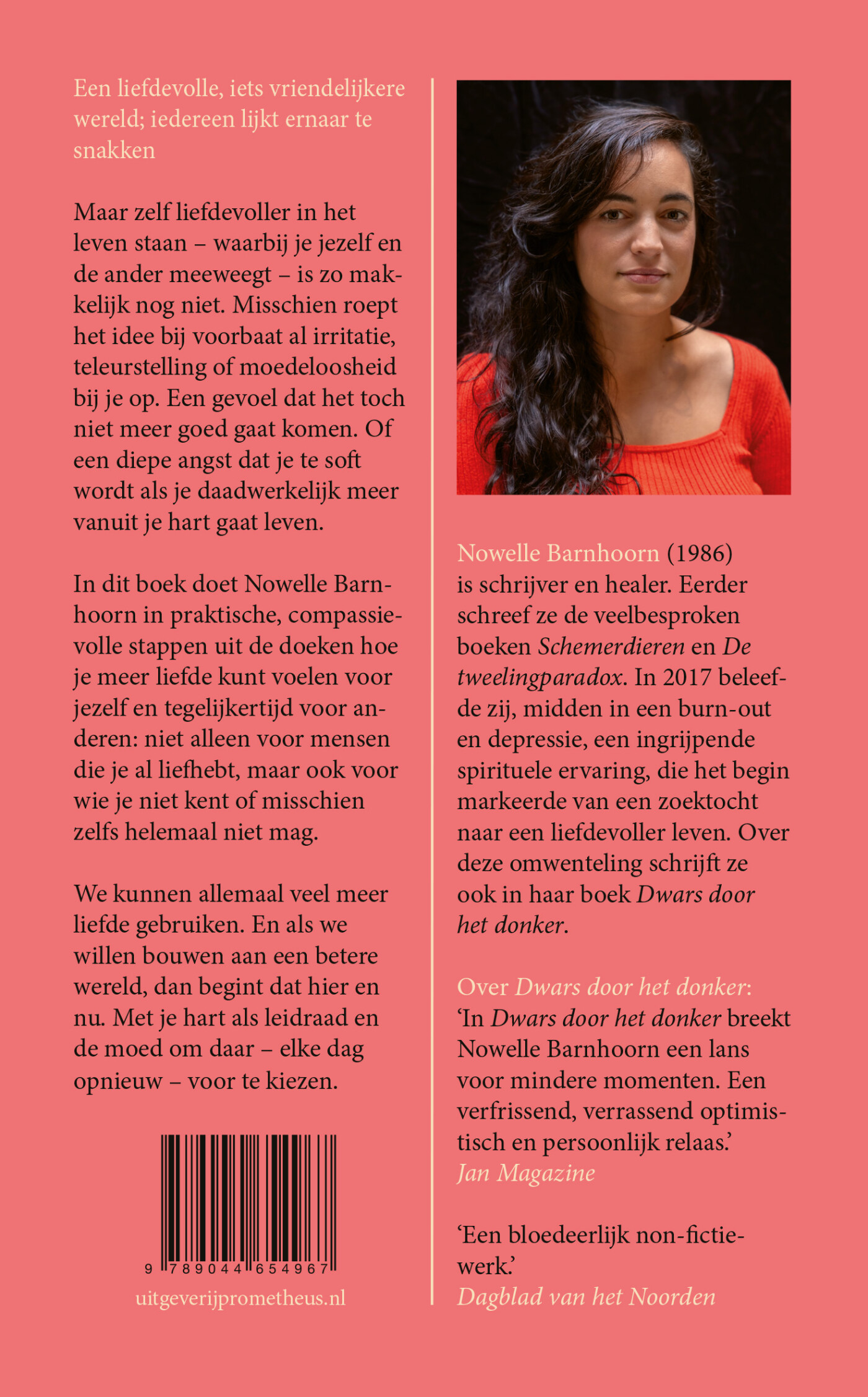 De moed om lief te hebben achterkant