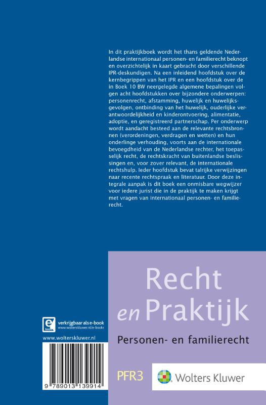 Nederlands internationaal personen- en familierecht achterkant