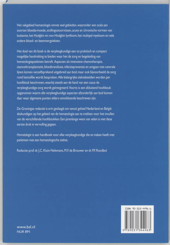 Hematologie / Zorg Rondom Hematologie / Zorg Rondom achterkant