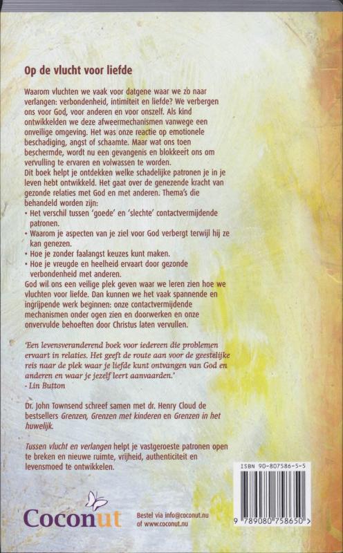 TUSSEN VLUCHT EN VERLANGEN TUSSEN VLUCHT EN VERLANGEN achterkant