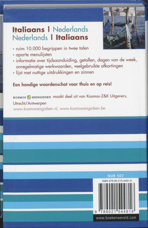 Italiaans-Nederlands Nederlands-Italiaans / Kosmos mini woordenboek achterkant