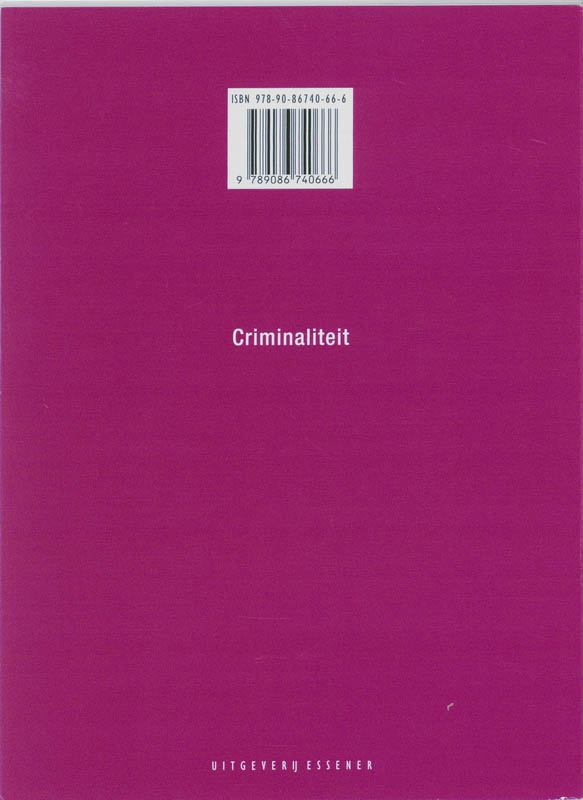 Les/werkboek VMBO Criminaliteit achterkant