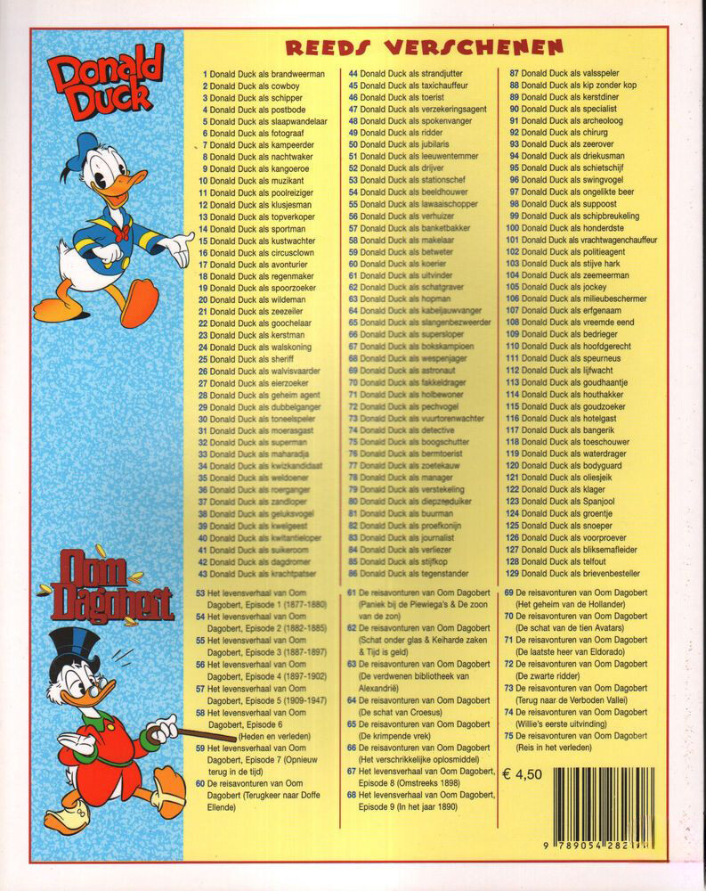 Donald Duck als zeerover / De beste verhalen van Donald Duck / 93 achterkant