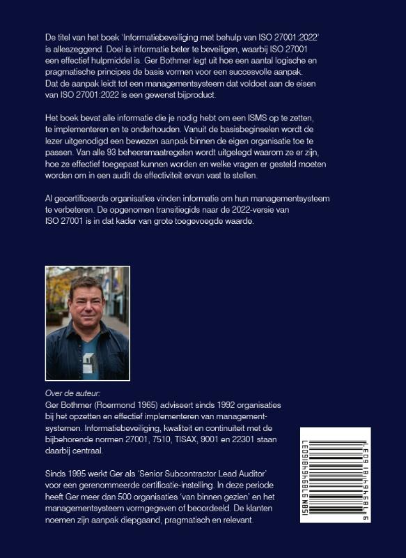 Informatiebeveiliging met behulp van ISO 27001:2022 achterkant