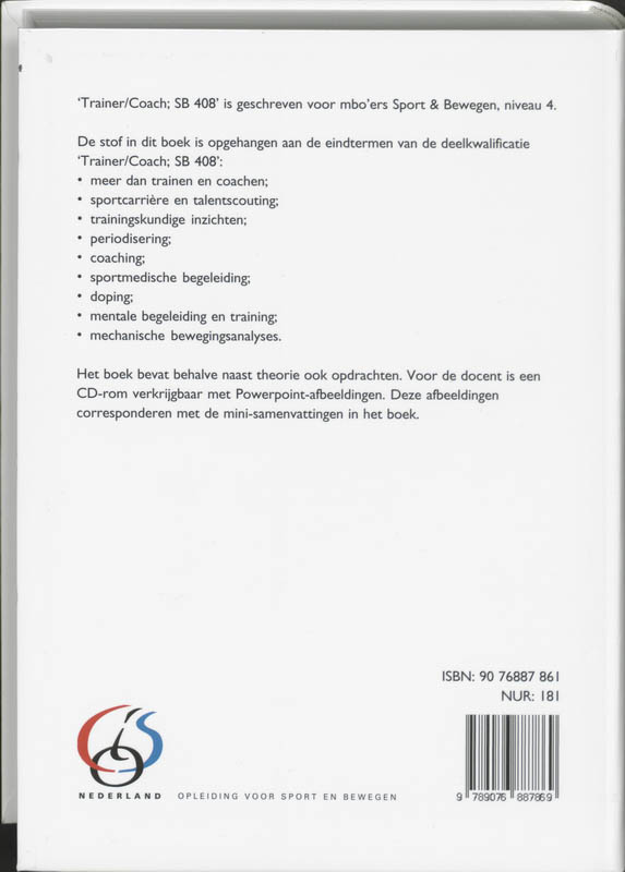 Trainer / Coach SB 408 achterkant