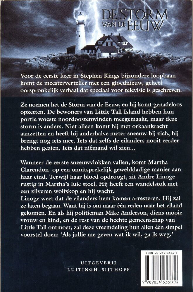 De storm van de eeuw achterkant