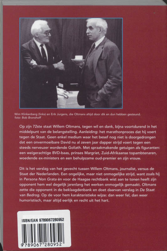 De staat van bedrog achterkant