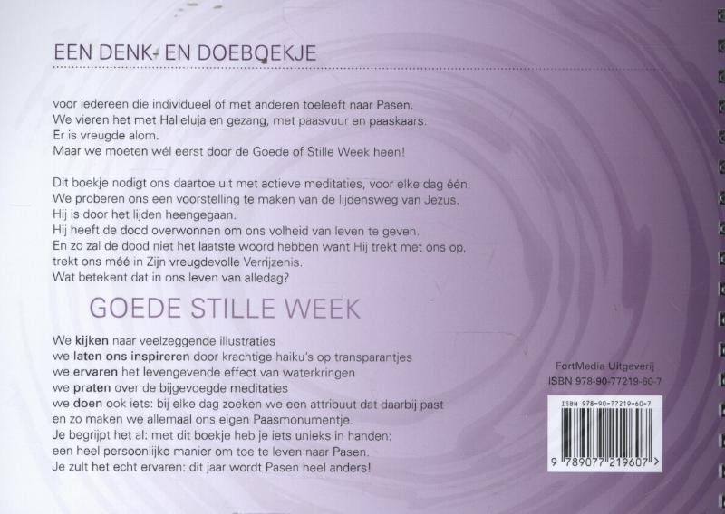 Goede stille week achterkant