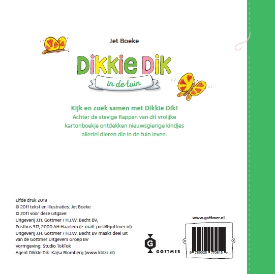 Dikkie Dik in de tuin / Dikkie Dik achterkant