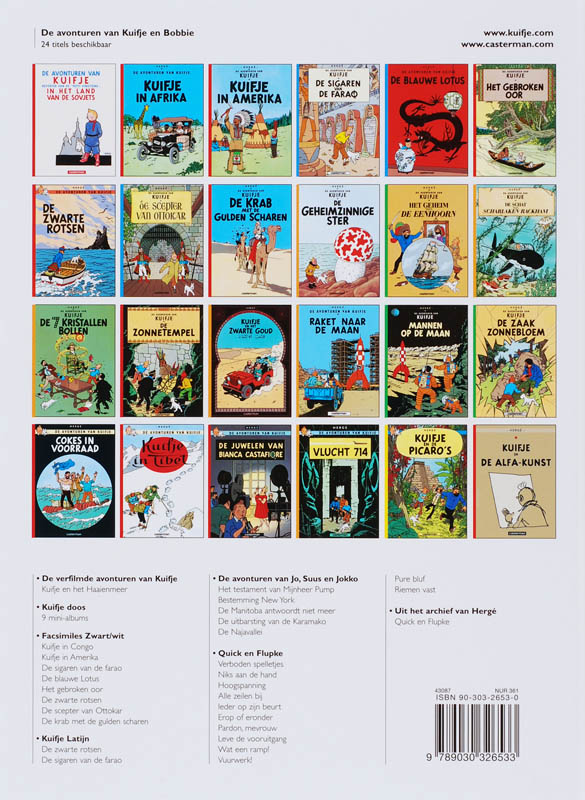 De avonturen van Kuifje 12 achterkant