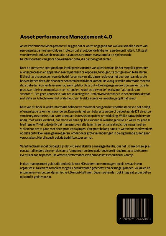 Asset Performance Management 4.0 / Engineering management achterkant