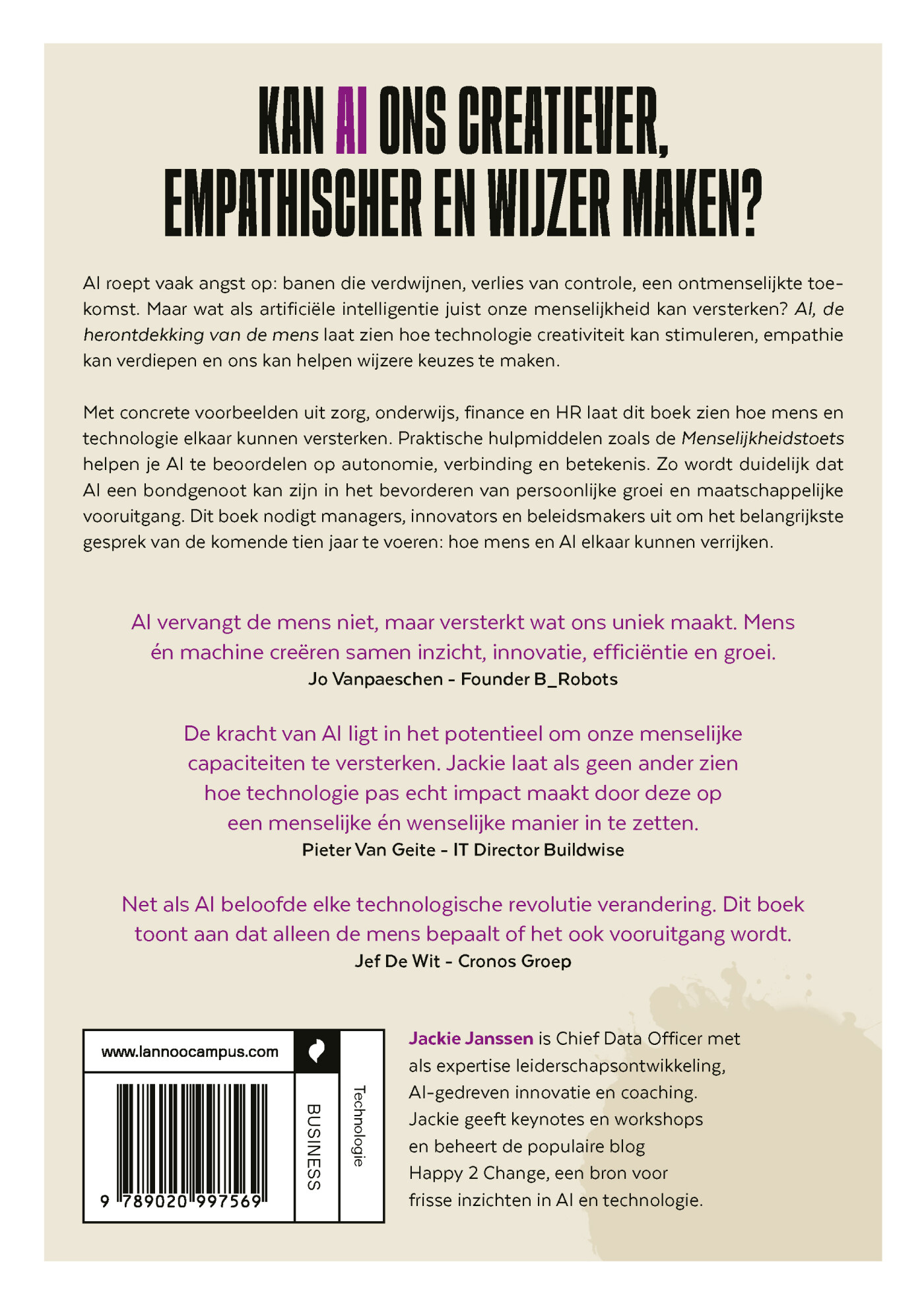 AI, de herontdekking van de mens achterkant