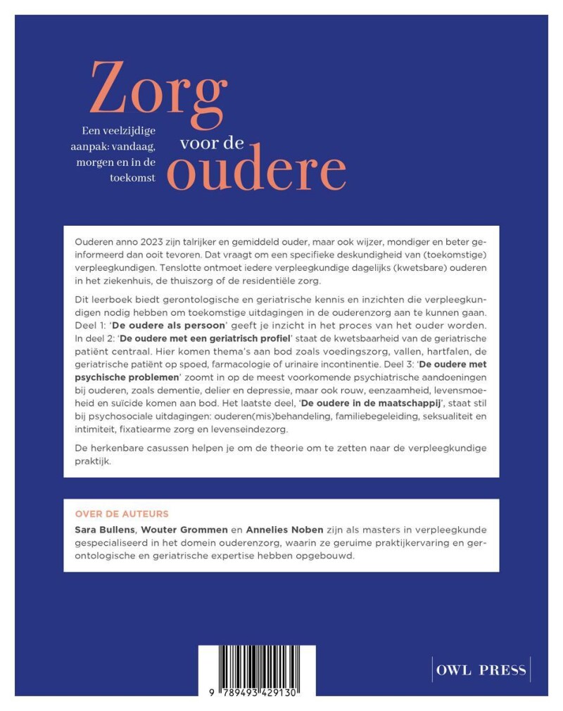 Zorg voor de oudere achterkant