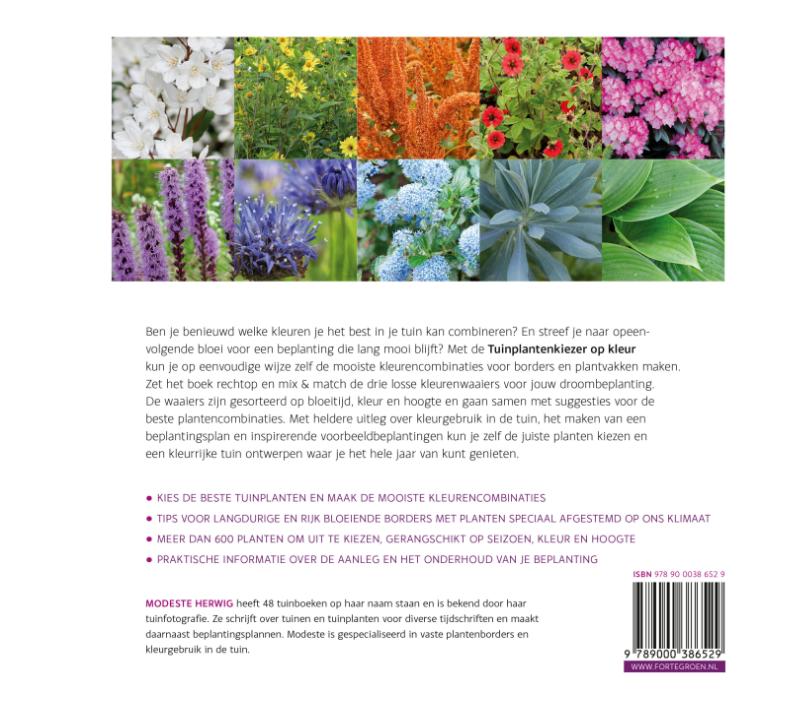 Tuinplantenkiezer op kleur achterkant