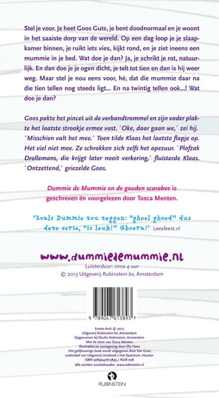 Dummie de Mummie en de gouden scarabee achterkant