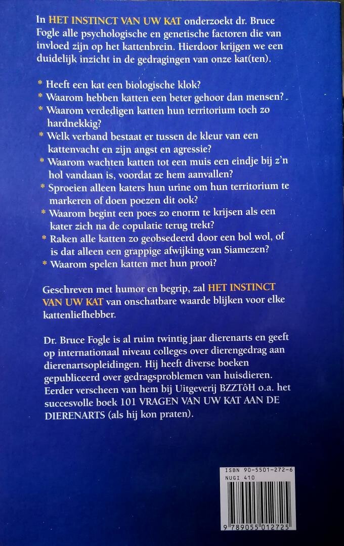INSTINCT VAN UW KAT achterkant