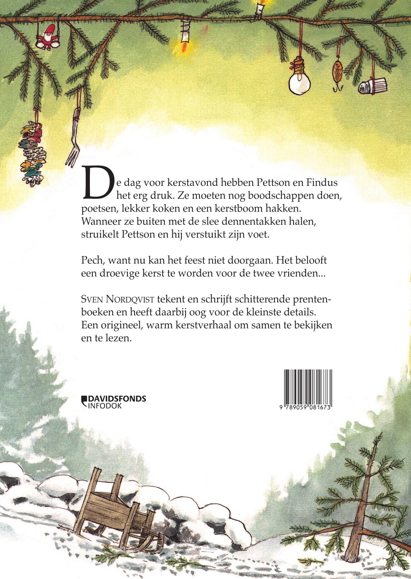 Pettson viert Kerstmis / Pettson en Findus achterkant