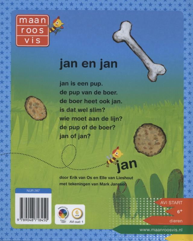 Jan en Jan / Maan roos vis achterkant