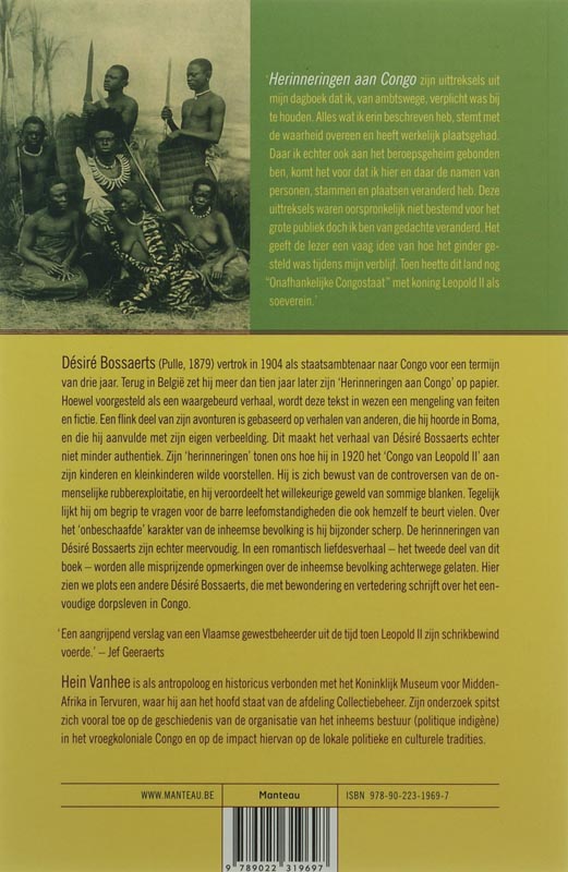 Herinneringen aan Congo achterkant