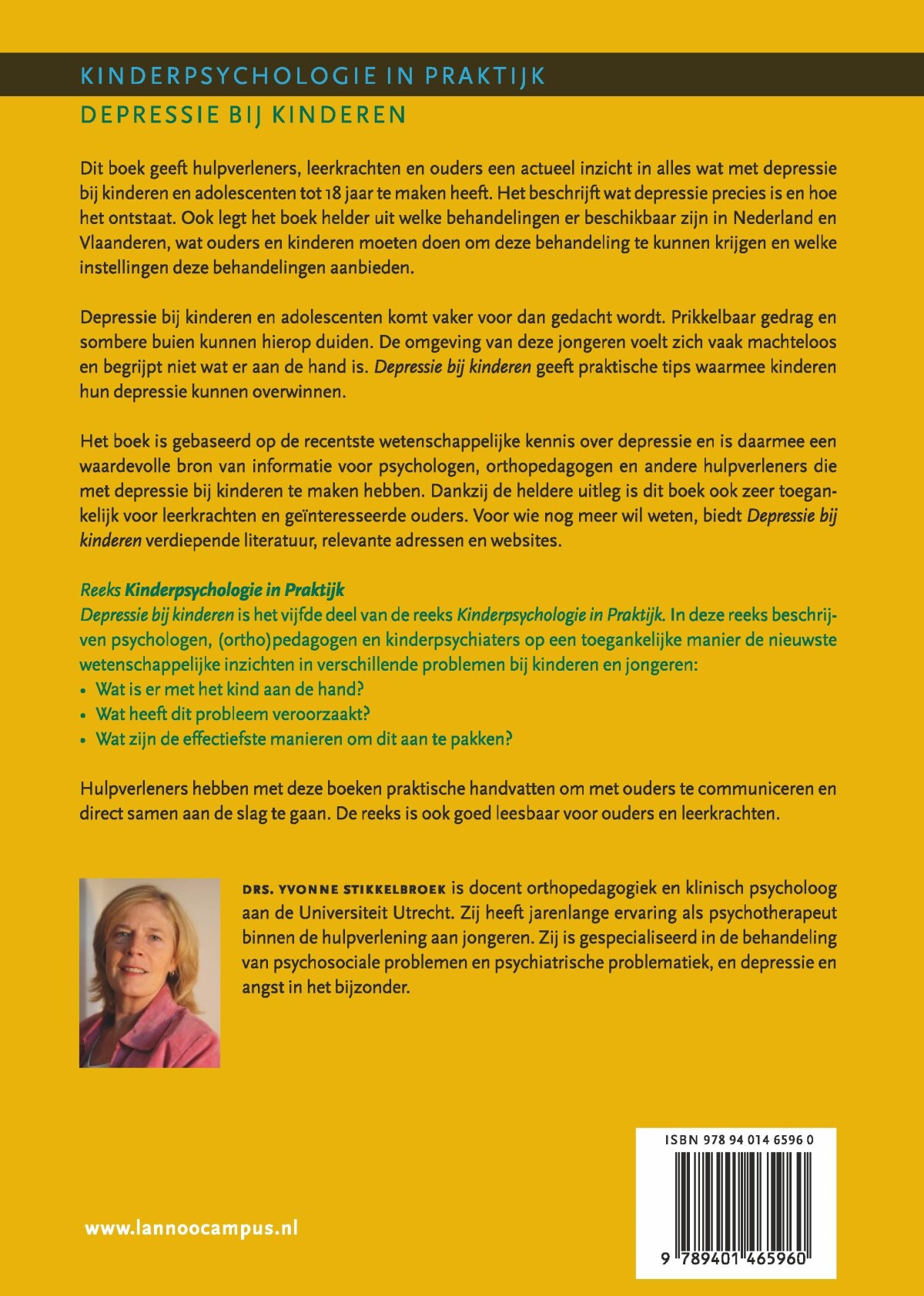 Depressie bij kinderen / Kinderpsychologie in praktijk / 5 achterkant