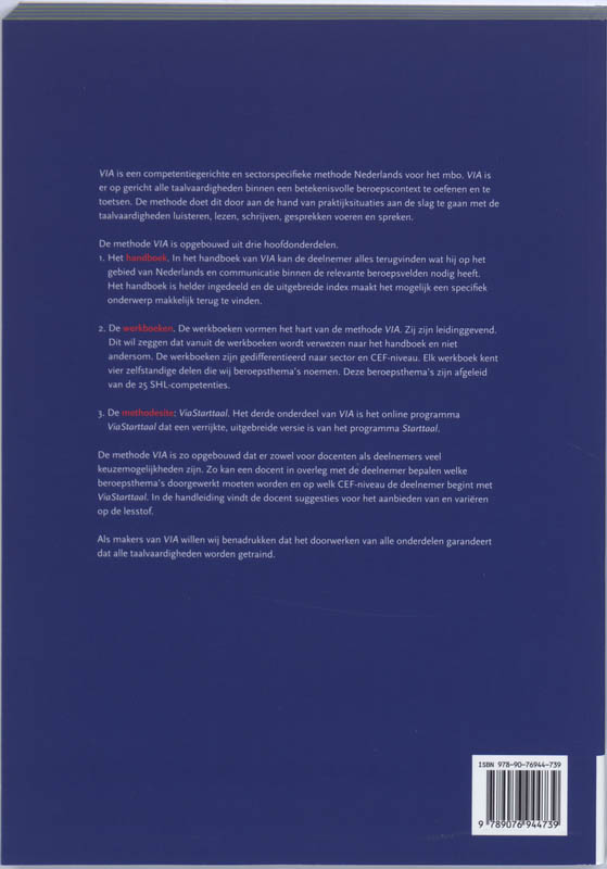 VIA - A2 Economie - Werkboek achterkant