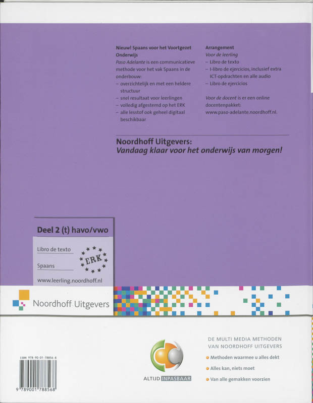 Paso Adelante 2 (t) havo/vwo Libro de texto achterkant