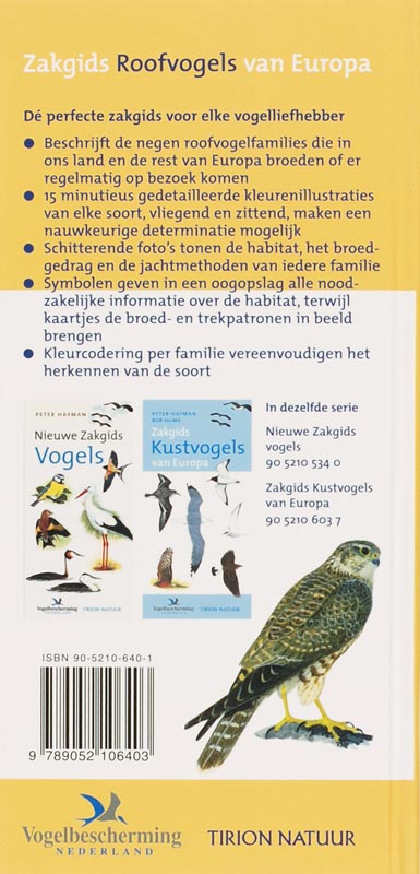 Roofvogels van Europa / Hayman's Zakgids achterkant