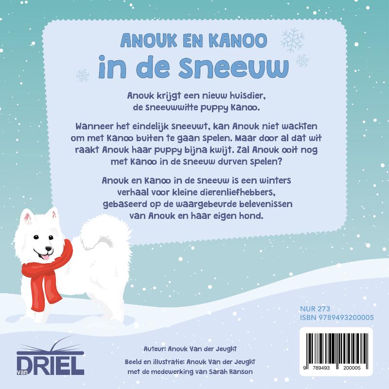 Anouk en Kanoo in de sneeuw achterkant