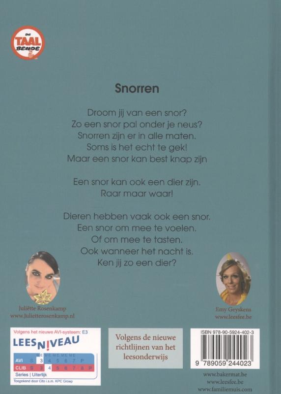 Snorren / De Taalbende achterkant