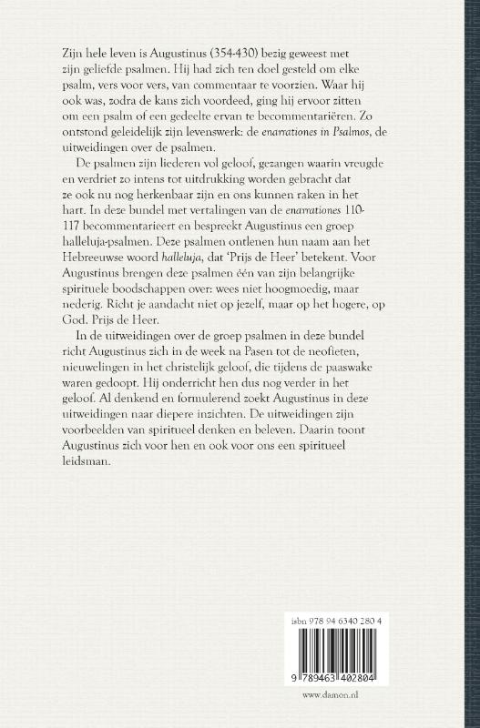 Over de psalmen / Augustinus uitgaven achterkant