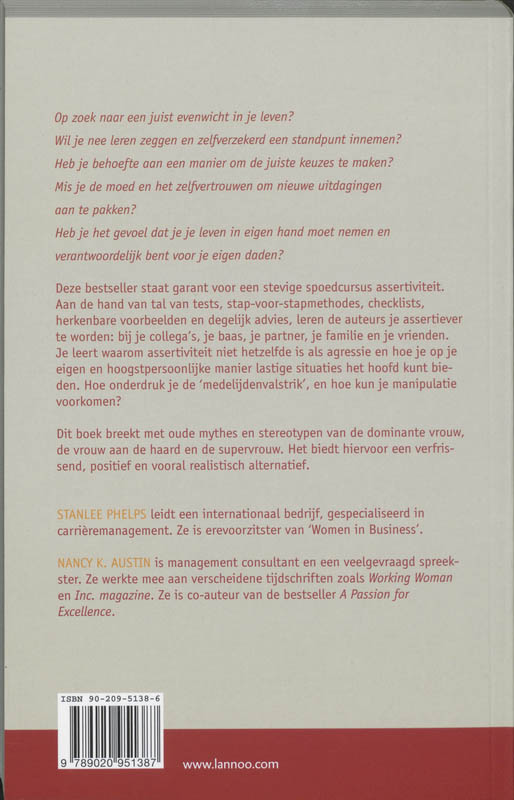 De assertieve vrouw Assertieve Vrouw achterkant