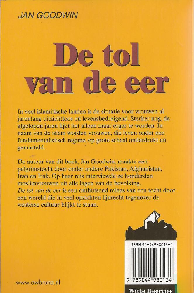 De tol van de eer / Witte beertjes / 8013 achterkant